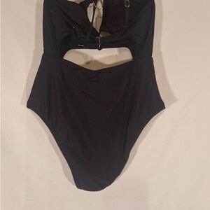 Live Life On The Beach Black Swim Top